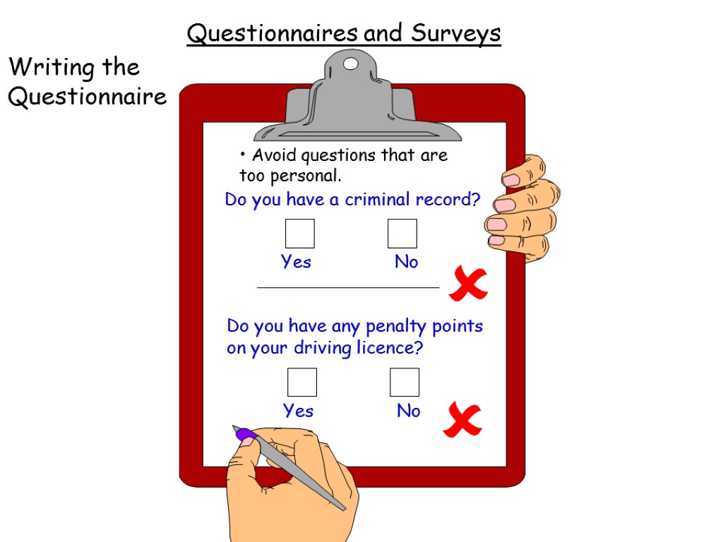 Too Personal Questionnaires and Surveys Writing the Questionnaire Avoid questions that are too personal.